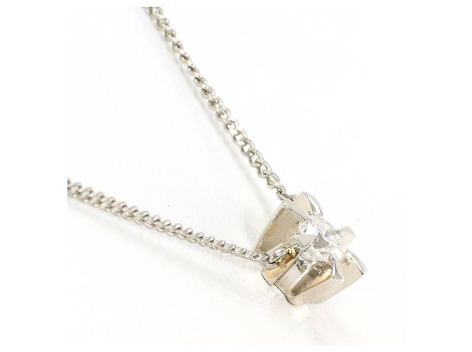 Autre Marque Platinhalskette mit Diamant - Ansicht 2