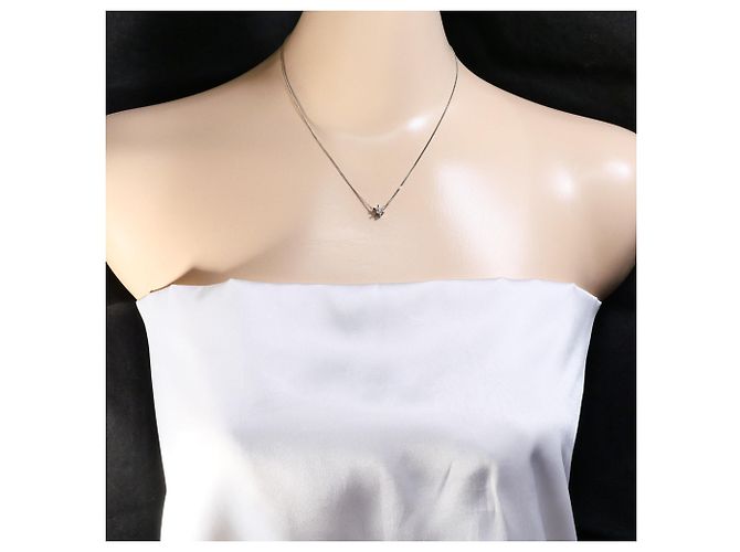 Autre Marque Platinhalskette mit Diamant - Ansicht 6