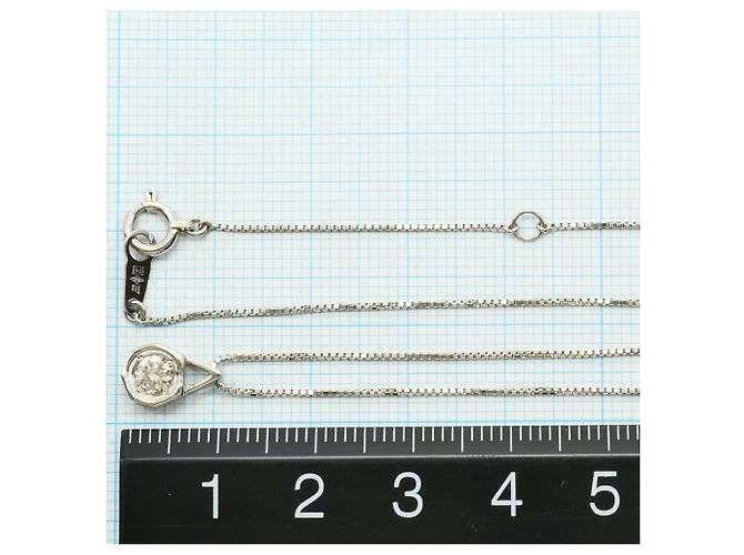 Autre Marque PT850 Platin-Halskette mit Diamant - Ansicht 5