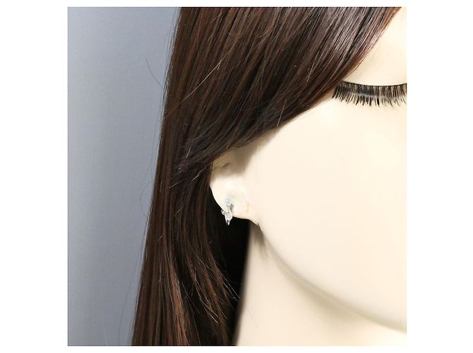 Autre Marque Orecchini a clip in oro bianco 14K con diamanti D'oro - vista 4