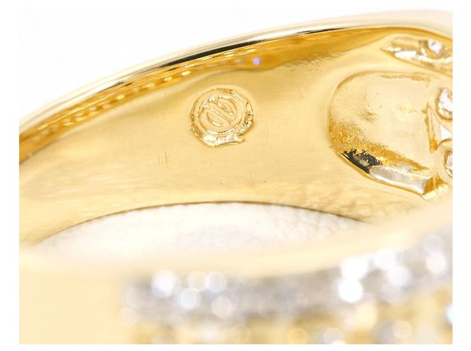Autre Marque K14 14K Goldring mit Zirkonia Golden - Ansicht 5