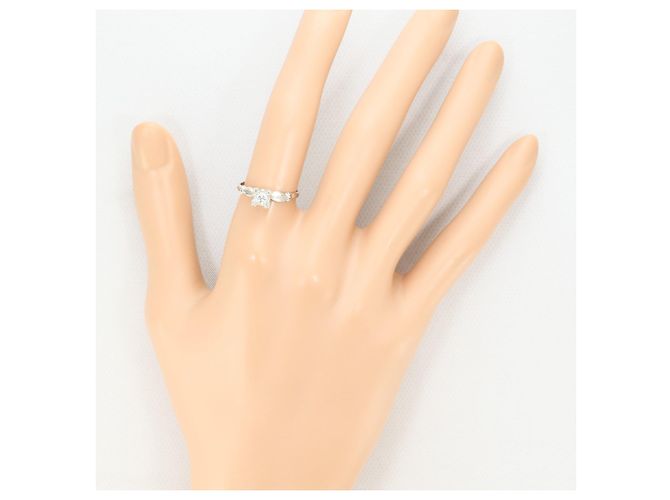Autre Marque Platinring mit Diamant - Ansicht 5
