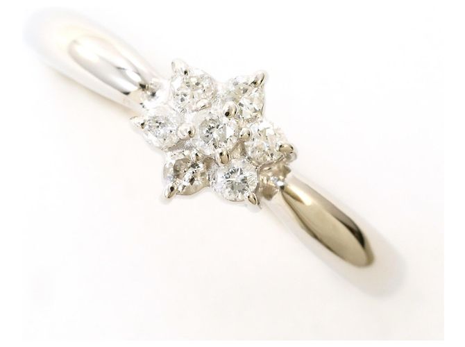 Autre Marque Anillo de banda de platino con diamante - vista 2