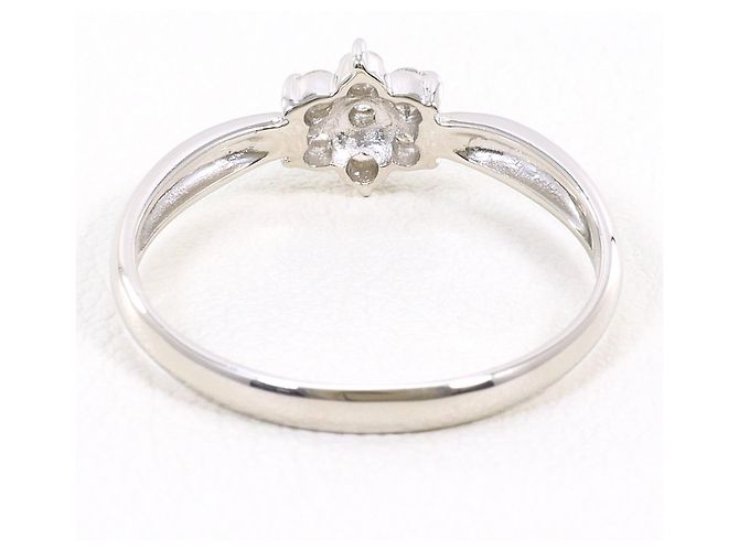 Autre Marque Anillo de banda de platino con diamante - vista 4