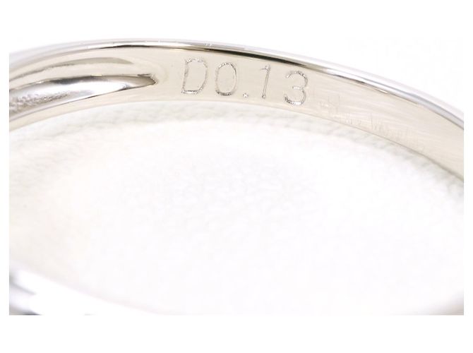 Autre Marque Anillo de banda de platino con diamante - vista 5