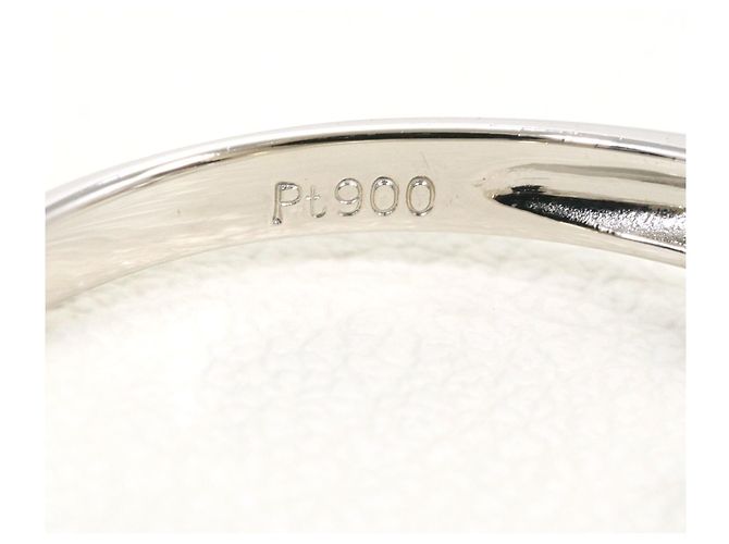 Autre Marque Anillo de banda de platino con diamante - vista 6