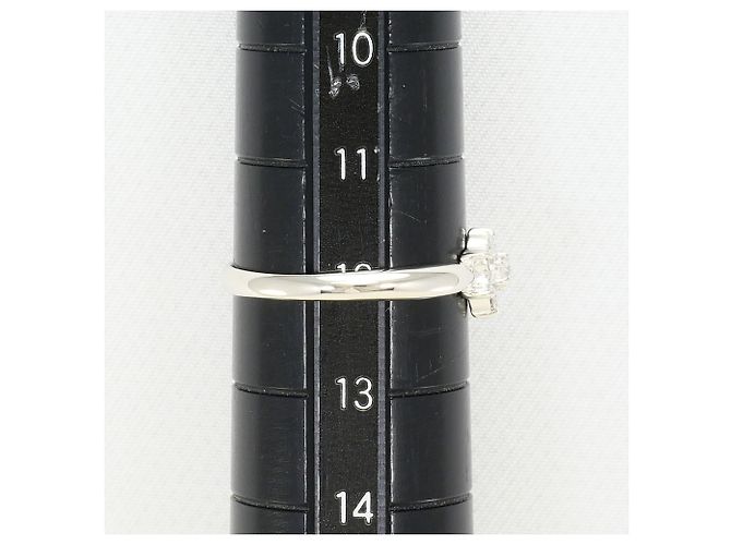 Autre Marque Anillo de banda de platino con diamante - vista 8