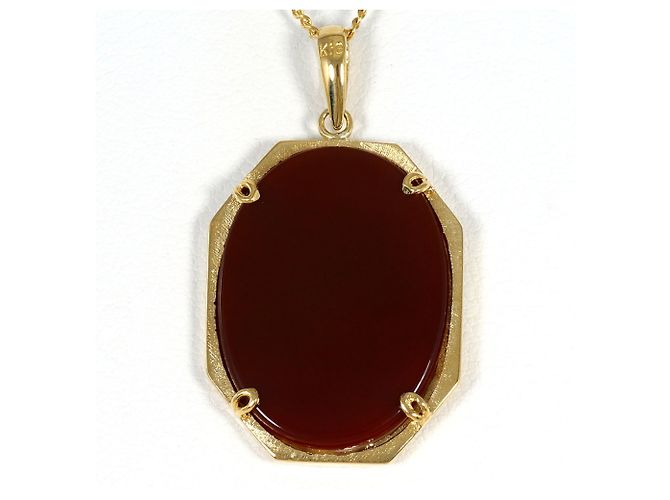 Autre Marque Collar de oro amarillo de 18K con camafeo de concha Dorado - vista 3