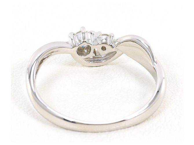 Autre Marque Platinring mit Diamant - Ansicht 3