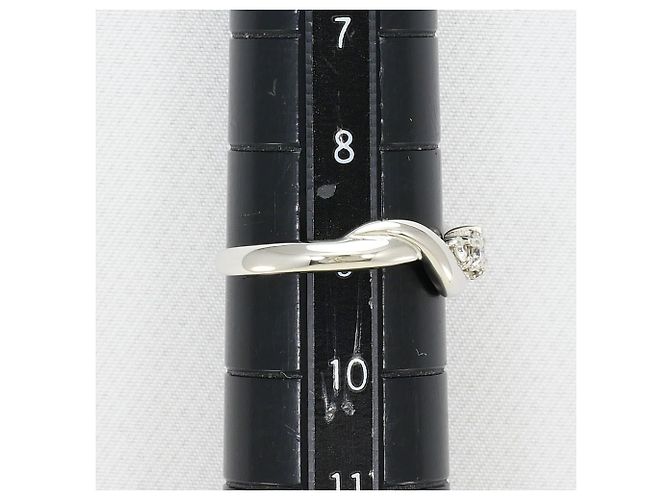 Autre Marque Platinring mit Diamant - Ansicht 7