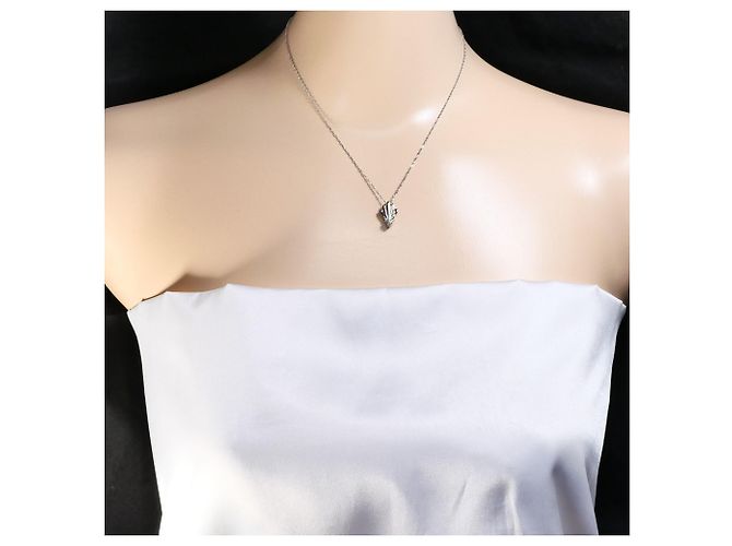 Autre Marque Platin-Halskette mit Diamant - Ansicht 5