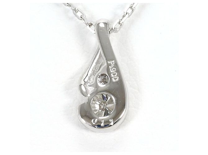 Autre Marque PT900 Platin-Halskette mit Diamant - Ansicht 3