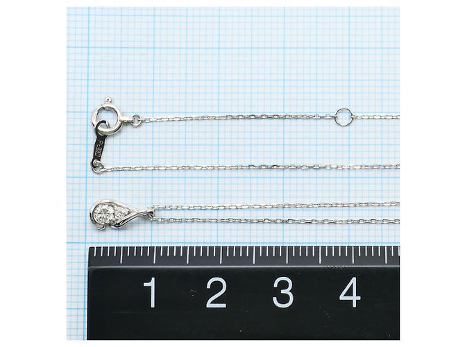 Autre Marque PT900 Platin-Halskette mit Diamant - Ansicht 4