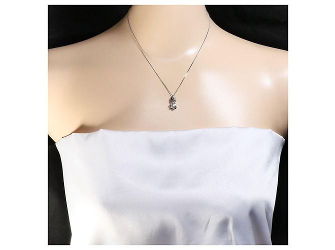 Autre Marque Collar de platino y diamante azul - vista 5