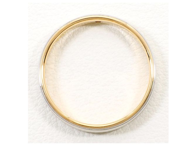 Autre Marque Anello a fascia in oro giallo 18K e platino D'oro - vista 2