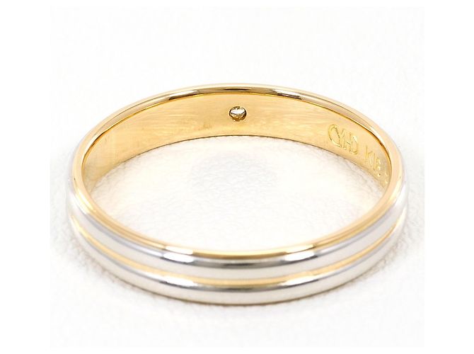 Autre Marque Anello a fascia in oro giallo 18K e platino D'oro - vista 3