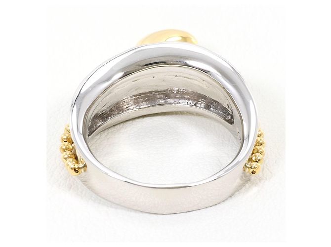 Autre Marque Anello a fascia in oro giallo 18K e platino D'oro - vista 3