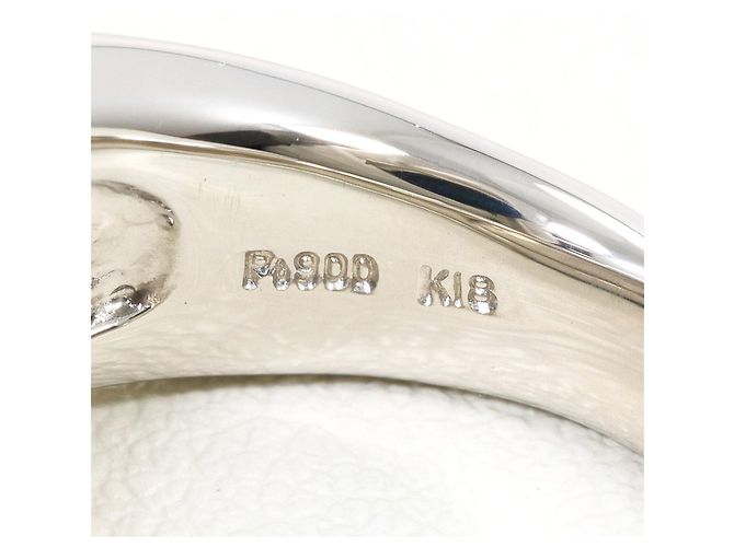 Autre Marque Anello a fascia in oro giallo 18K e platino D'oro - vista 4