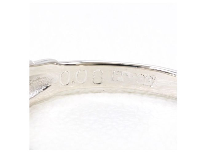 Autre Marque PT900 Platinring mit 0.08ct Diamant - Ansicht 4