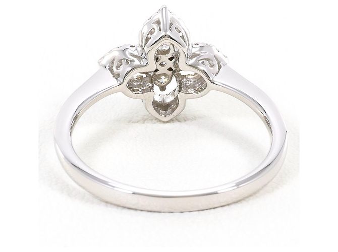Autre Marque 18K Weißgold-Ring mit Diamant Golden - Ansicht 3