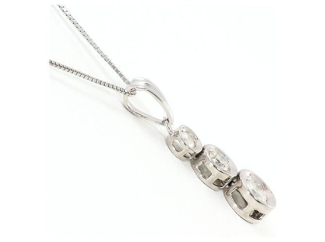 Autre Marque Collana in oro bianco 14K con diamante D'oro - vista 2