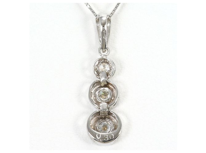 Autre Marque Collana in oro bianco 14K con diamante D'oro - vista 3