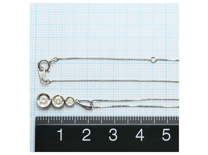 Autre Marque Collana in oro bianco 14K con diamante D'oro - vista 4