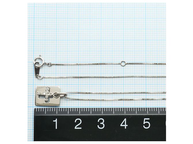 Autre Marque 14K Weißgoldkette mit Diamant Golden - Ansicht 4
