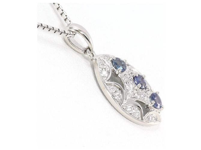 Autre Marque Collana in platino con alexandrite e diamante - vista 3