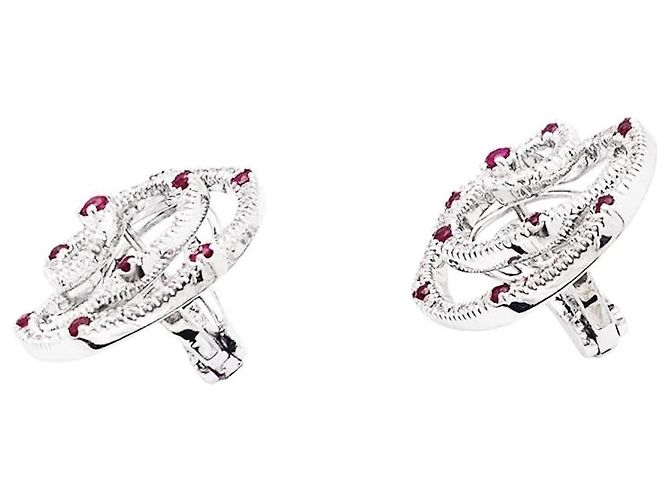Autre Marque Orecchini Giovanni Ferraris, oro bianco, diamanti e rubini. - vista 3