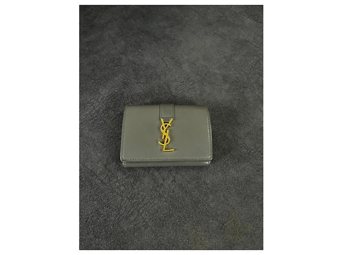 Saint Laurent Cassandra Trifold Geldbörse Grau - Ansicht 2