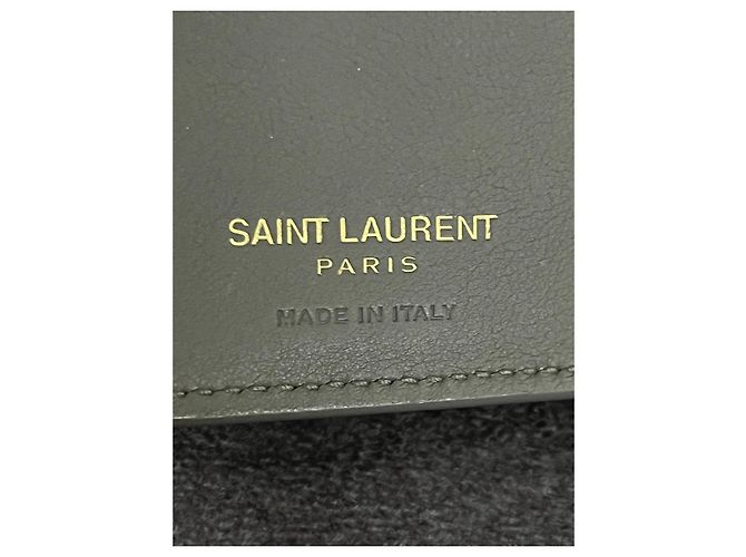 Saint Laurent Cassandra Trifold Geldbörse Grau - Ansicht 9