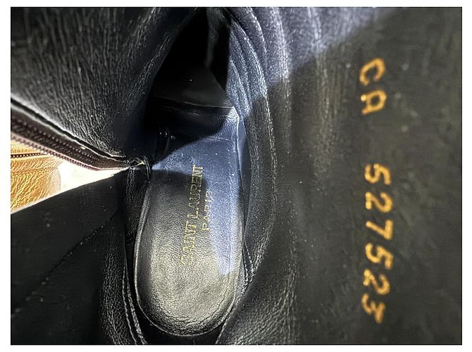 Saint Laurent Botines Lou Oro Bronce Metalizado 37.5 Dorado - vista 13