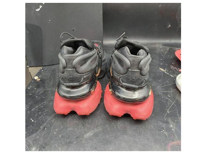 Balmain Sneakers Unicorn Nero Rosso - vista 4