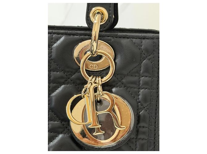 Dior Lady Dior My ABCDior Cannage Lederhandtasche Schwarz - Ansicht 6