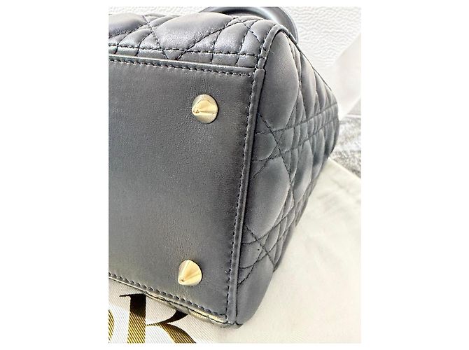 Dior Lady Dior My ABCDior Cannage Lederhandtasche Schwarz - Ansicht 7
