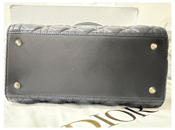 Dior Lady Dior My ABCDior Cannage Lederhandtasche Schwarz - Ansicht 9