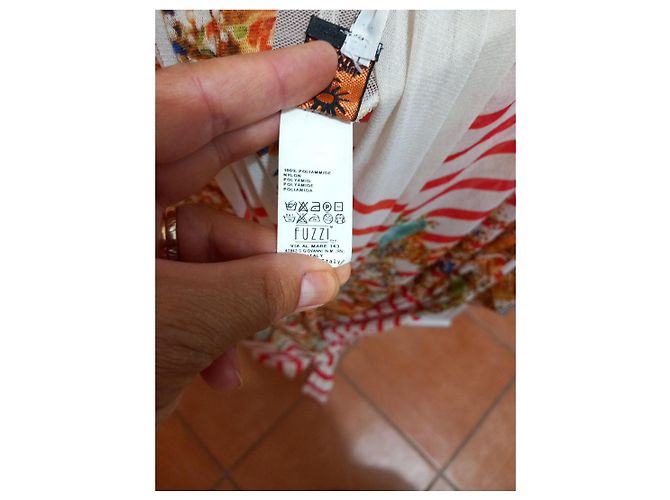 Jean Paul Gaultier Soleil Netz-Cardigan Barockprint Weiß Rot Mehrfarben - Ansicht 7