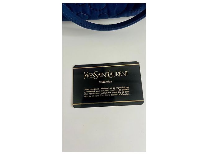 Yves Saint Laurent Navyblaue gesteppte Nylon Bowling-Tasche - Ansicht 10