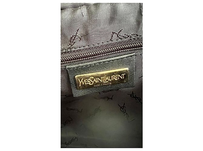Yves Saint Laurent Navyblaue gesteppte Nylon Bowling-Tasche - Ansicht 9