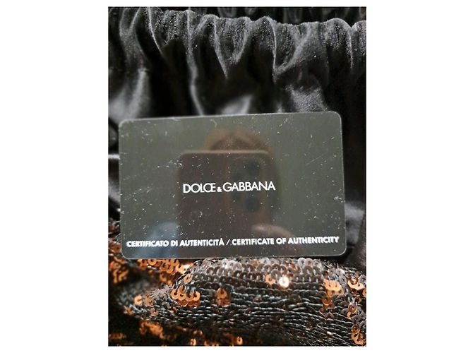 Bolsa de lantejoulas Dolce & Gabbana Preto Bronze - vista 11