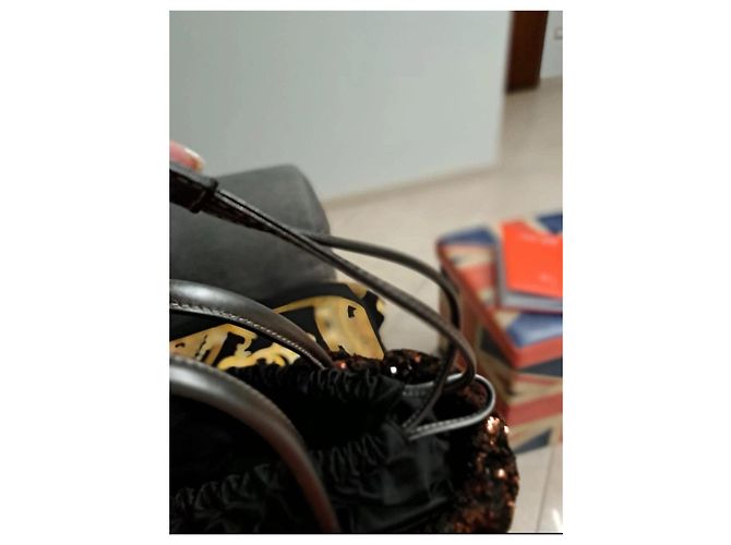 Bolsa de lantejoulas Dolce & Gabbana Preto Bronze - vista 14