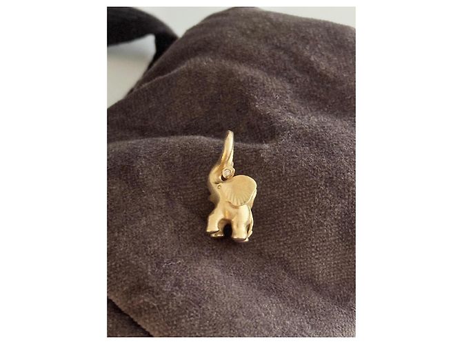 Ole Lynggaard Charm Elephant Sweet Drops Oro Giallo 18k e Diamante D'oro - vista 2