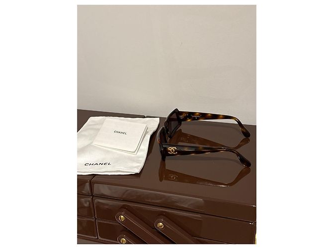 Gafas de sol Chanel Carey Castaño - vista 7