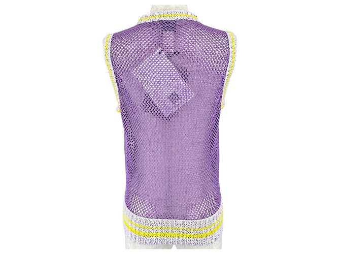 Autre Marque PATOU Punto de algodón de crochet Púrpura - vista 3