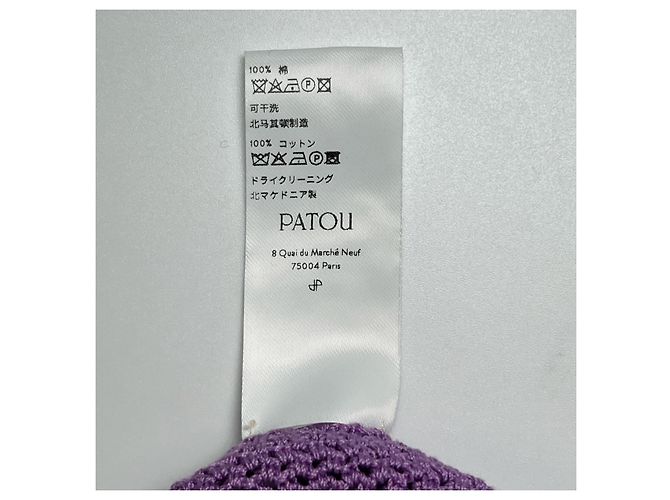 Autre Marque PATOU Punto de algodón de crochet Púrpura - vista 7
