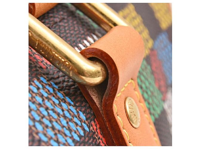 Borsa 2way Louis Vuitton Keepall Bandouliere Damier Multicolore - vista 5