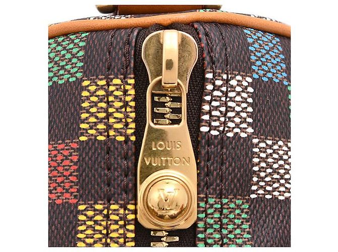 Borsa 2way Louis Vuitton Keepall Bandouliere Damier Multicolore - vista 6