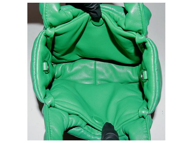 Sac 2way en cuir nappa avec triangle matelassé Prada Vert - vue 5