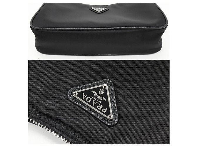 Borsa a tracolla 2way in nylon Re-Nylon Prada Re-Edition 2005 Nylon Calf Nero - vista 6